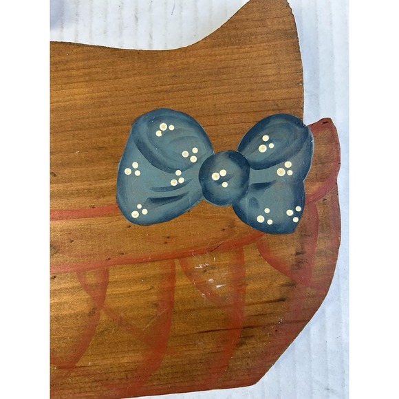 Vintage Rustic Wood Duck Hand Painted Home Decor 90s Goose Country - Picture 4 of 9